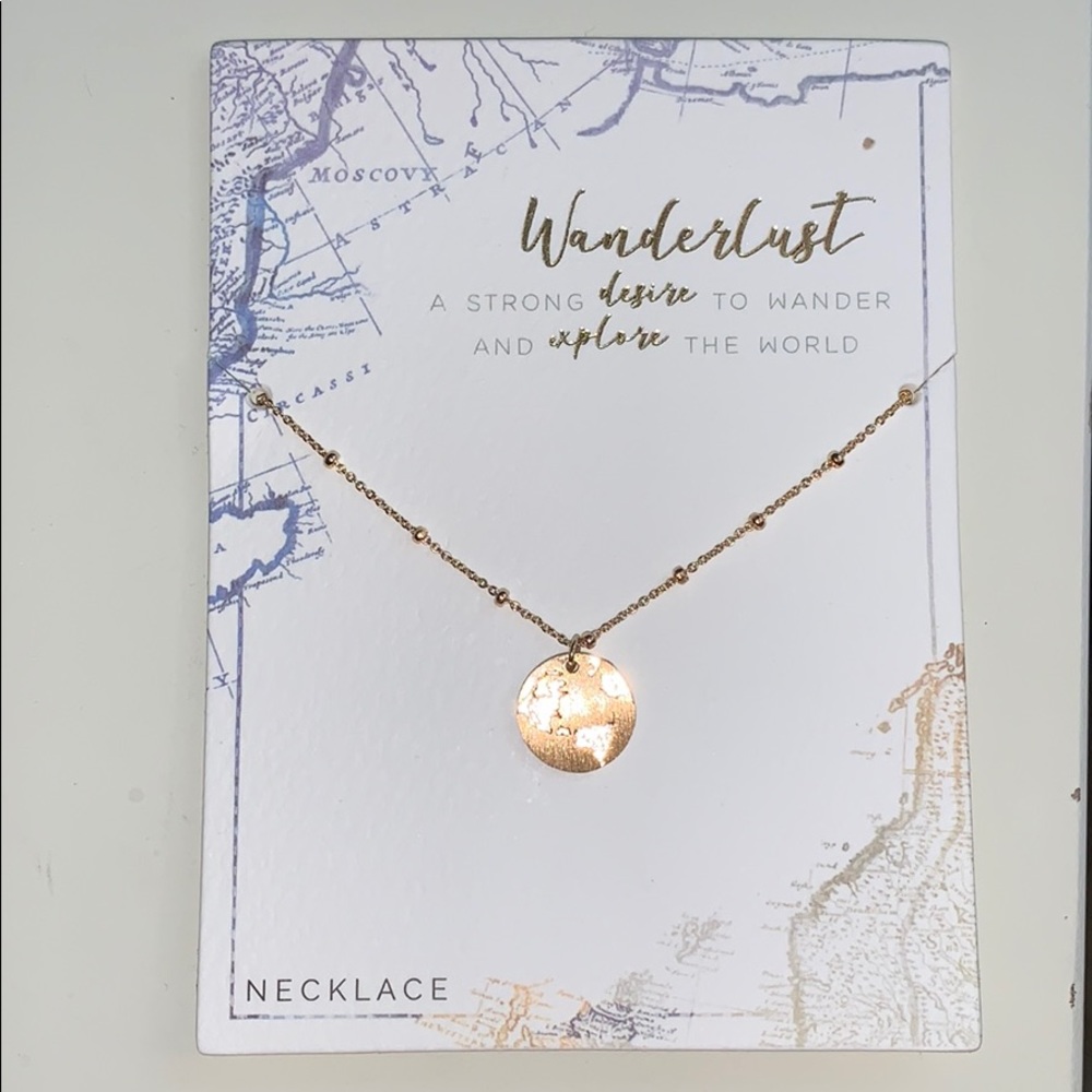 wanderlust world necklace